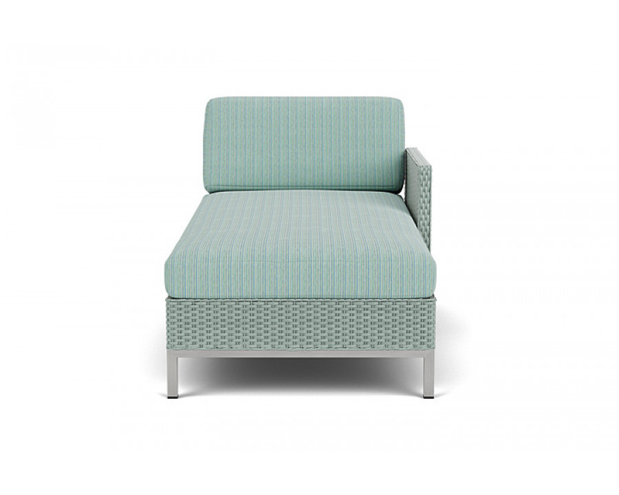 Lloyd Flanders™ Elements Left Arm Chaise with Loom Arm and Back - Sea Glass