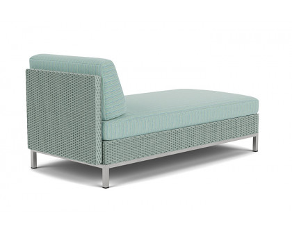 Lloyd Flanders™ Elements Left Arm Chaise with Loom Arm and Back - Sea Glass