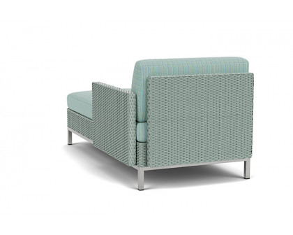 Lloyd Flanders™ Elements Left Arm Chaise with Loom Arm and Back - Sea Glass