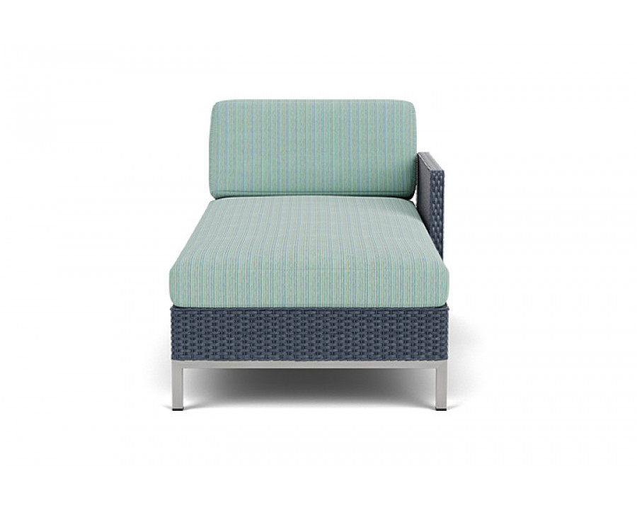 Lloyd Flanders™ Elements Left Arm Chaise with Loom Arm and Back - Denim Blue