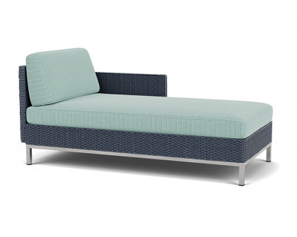 Lloyd Flanders™ Elements Left Arm Chaise with Loom Arm and Back - Denim Blue