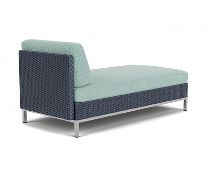 Lloyd Flanders™ Elements Left Arm Chaise with Loom Arm and Back - Denim Blue