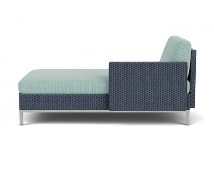 Lloyd Flanders™ Elements Left Arm Chaise with Loom Arm and Back - Denim Blue