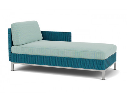 Lloyd Flanders™ Elements Left Arm Chaise with Loom Arm and Back - Peacock