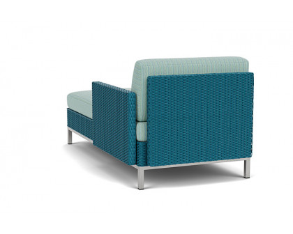 Lloyd Flanders™ Elements Left Arm Chaise with Loom Arm and Back - Peacock