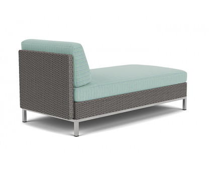 Lloyd Flanders™ Elements Left Arm Chaise with Loom Arm and Back - Pewter