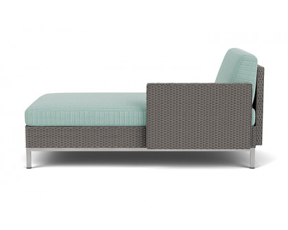 Lloyd Flanders™ Elements Left Arm Chaise with Loom Arm and Back - Pewter