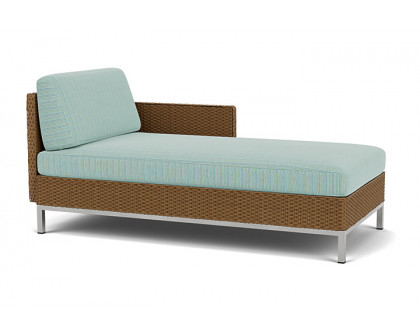 Lloyd Flanders™ Elements Left Arm Chaise with Loom Arm and Back - Hickory