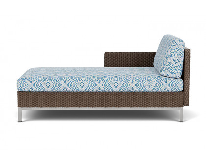 Lloyd Flanders™ Elements Right Arm Chaise with Loom Arm and Back - Bark