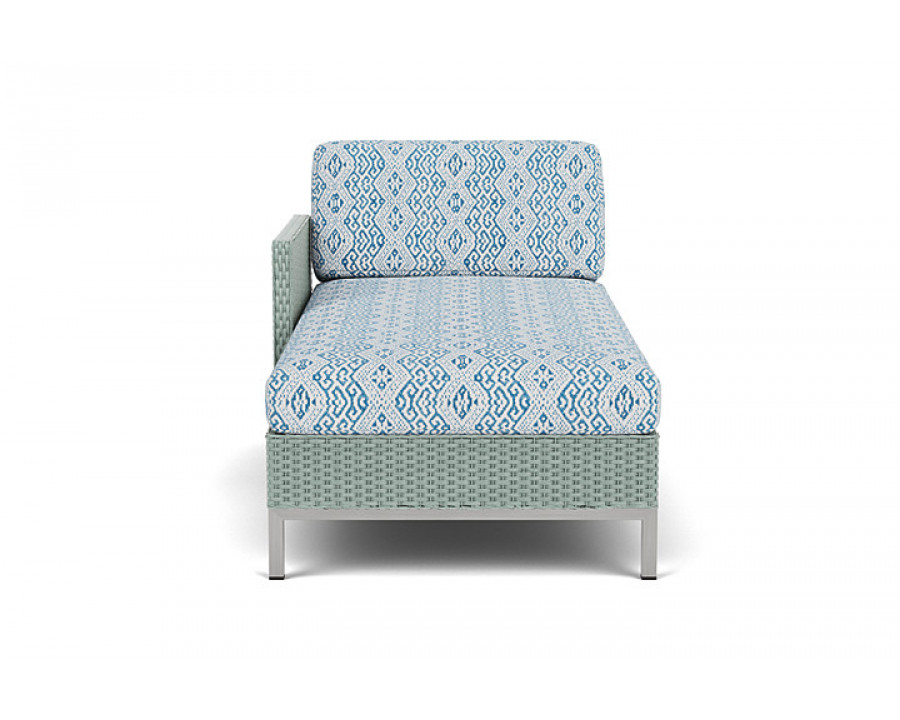 Lloyd Flanders™ Elements Right Arm Chaise with Loom Arm and Back - Sea Glass