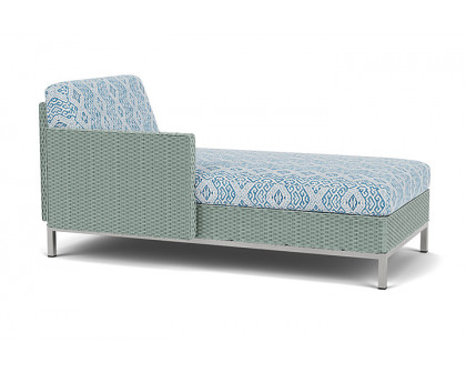 Lloyd Flanders™ Elements Right Arm Chaise with Loom Arm and Back - Sea Glass