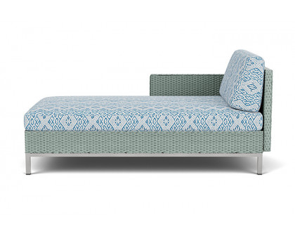 Lloyd Flanders™ Elements Right Arm Chaise with Loom Arm and Back - Sea Glass