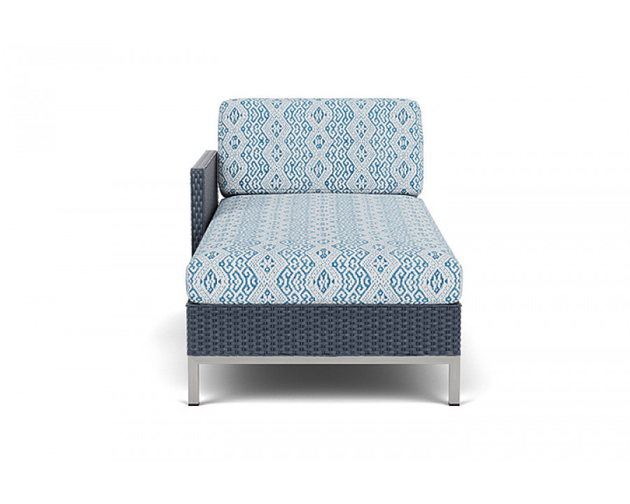 Lloyd Flanders™ Elements Right Arm Chaise with Loom Arm and Back - Denim Blue