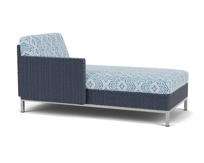 Lloyd Flanders™ Elements Right Arm Chaise with Loom Arm and Back - Denim Blue