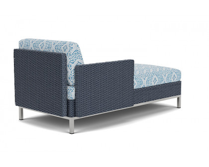 Lloyd Flanders™ Elements Right Arm Chaise with Loom Arm and Back - Denim Blue