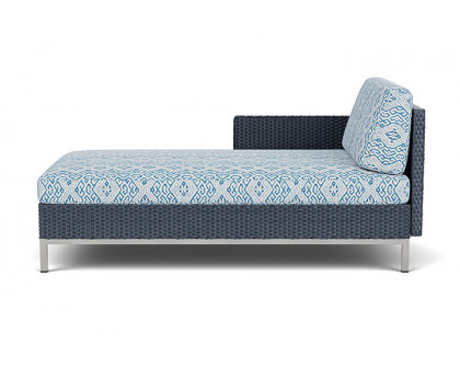 Lloyd Flanders™ Elements Right Arm Chaise with Loom Arm and Back - Denim Blue