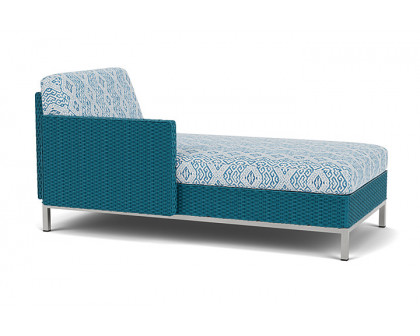 Lloyd Flanders™ Elements Right Arm Chaise with Loom Arm and Back - Peacock