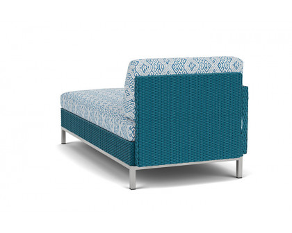 Lloyd Flanders™ Elements Right Arm Chaise with Loom Arm and Back - Peacock