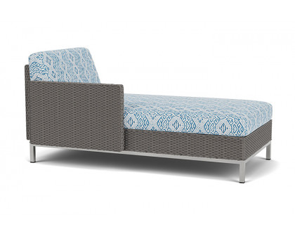 Lloyd Flanders™ Elements Right Arm Chaise with Loom Arm and Back - Pewter