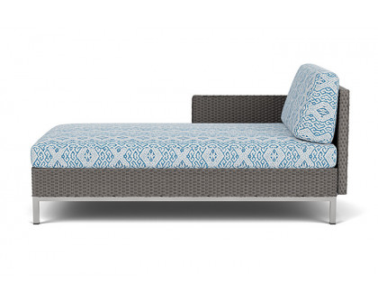 Lloyd Flanders™ Elements Right Arm Chaise with Loom Arm and Back - Pewter