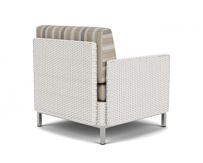 Lloyd Flanders™ Elements Right Arm Lounge Chair with Loom Arm and Back - White