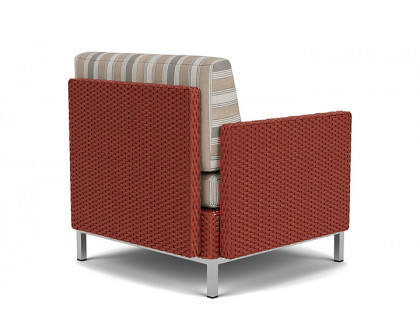 Lloyd Flanders™ Elements Right Arm Lounge Chair with Loom Arm and Back - Terracotta