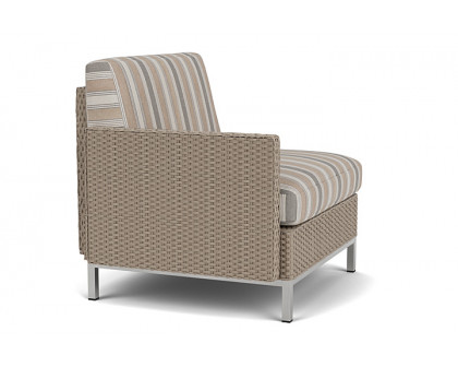 Lloyd Flanders™ Elements Right Arm Lounge Chair with Loom Arm and Back - French Beige