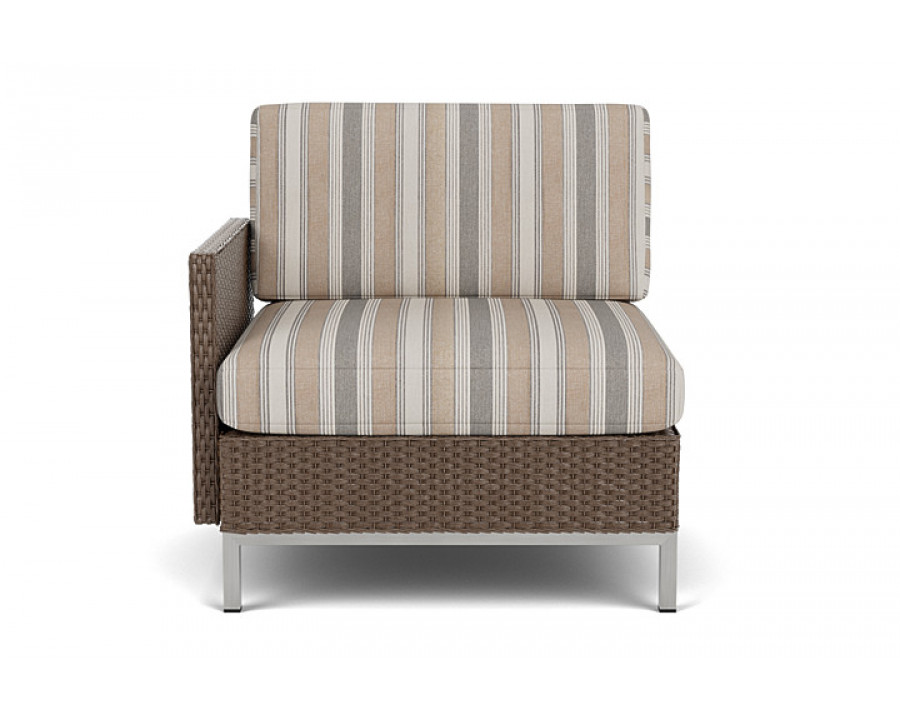 Lloyd Flanders™ Elements Right Arm Lounge Chair with Loom Arm and Back - Bark