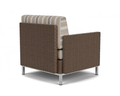 Lloyd Flanders™ Elements Right Arm Lounge Chair with Loom Arm and Back - Bark