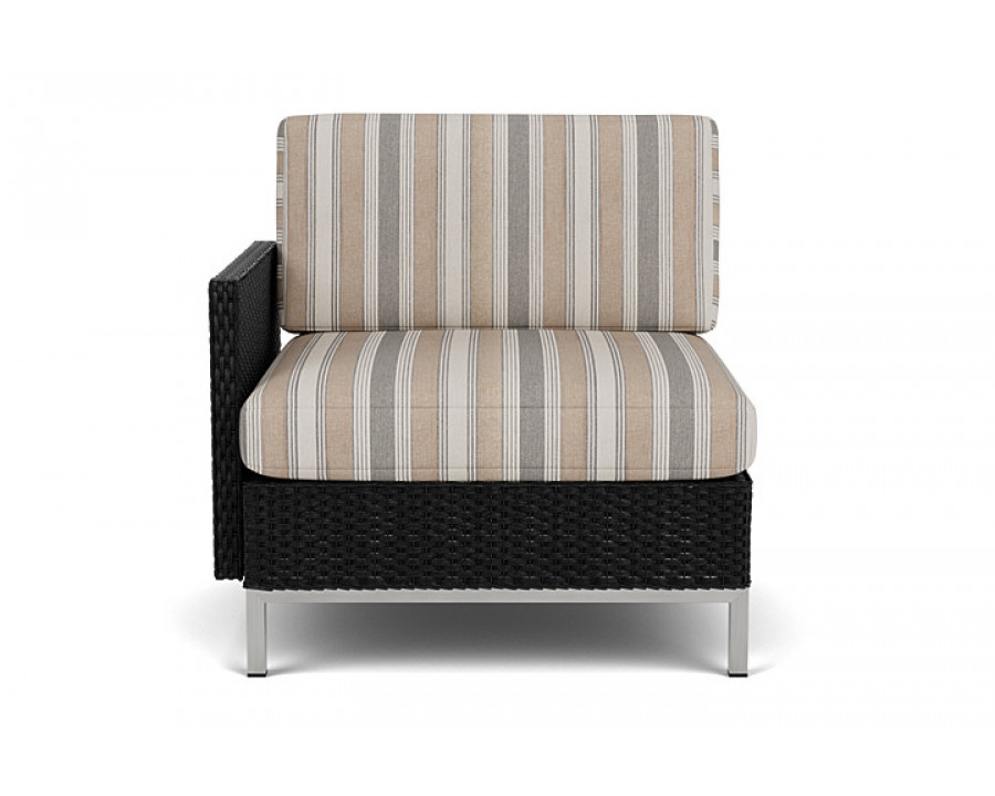 Lloyd Flanders™ Elements Right Arm Lounge Chair with Loom Arm and Back - Ebony