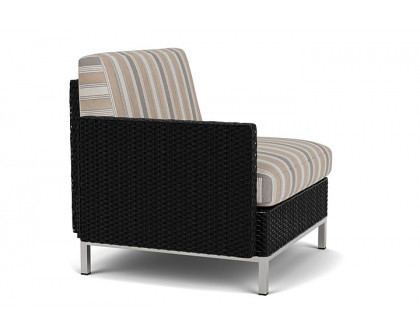 Lloyd Flanders™ Elements Right Arm Lounge Chair with Loom Arm and Back - Ebony