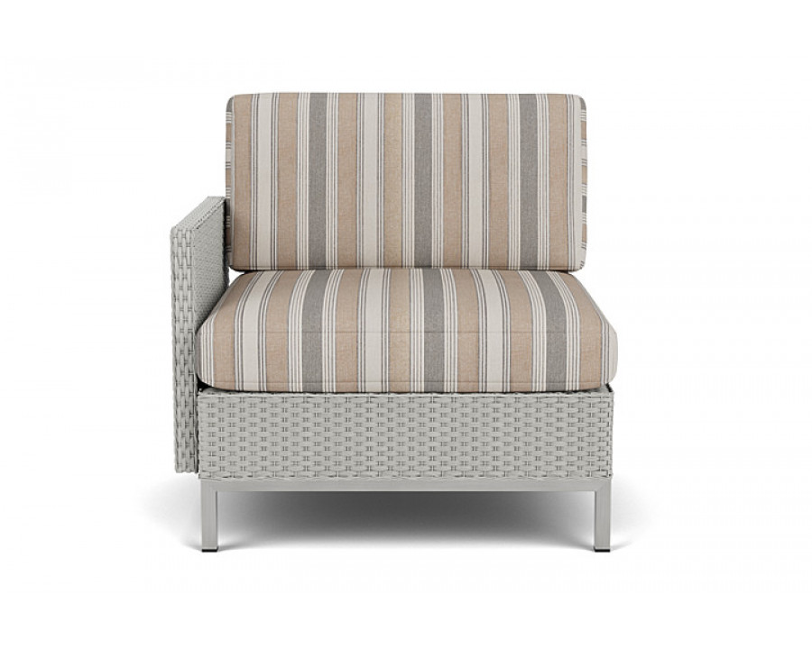 Lloyd Flanders™ Elements Right Arm Lounge Chair with Loom Arm and Back - Platinum