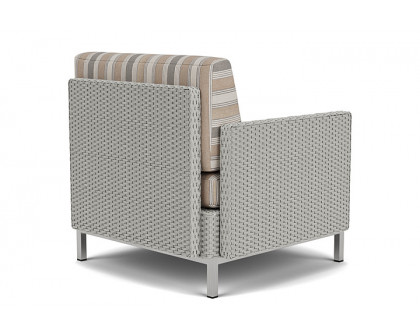 Lloyd Flanders™ Elements Right Arm Lounge Chair with Loom Arm and Back - Platinum