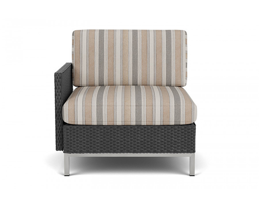 Lloyd Flanders™ Elements Right Arm Lounge Chair with Loom Arm and Back - Charcoal