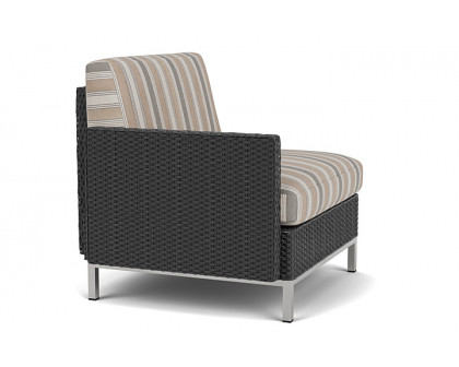 Lloyd Flanders™ Elements Right Arm Lounge Chair with Loom Arm and Back - Charcoal