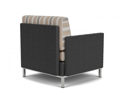 Lloyd Flanders™ Elements Right Arm Lounge Chair with Loom Arm and Back - Charcoal