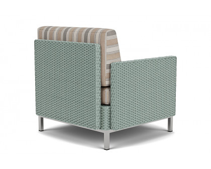 Lloyd Flanders™ Elements Right Arm Lounge Chair with Loom Arm and Back - Sea Glass