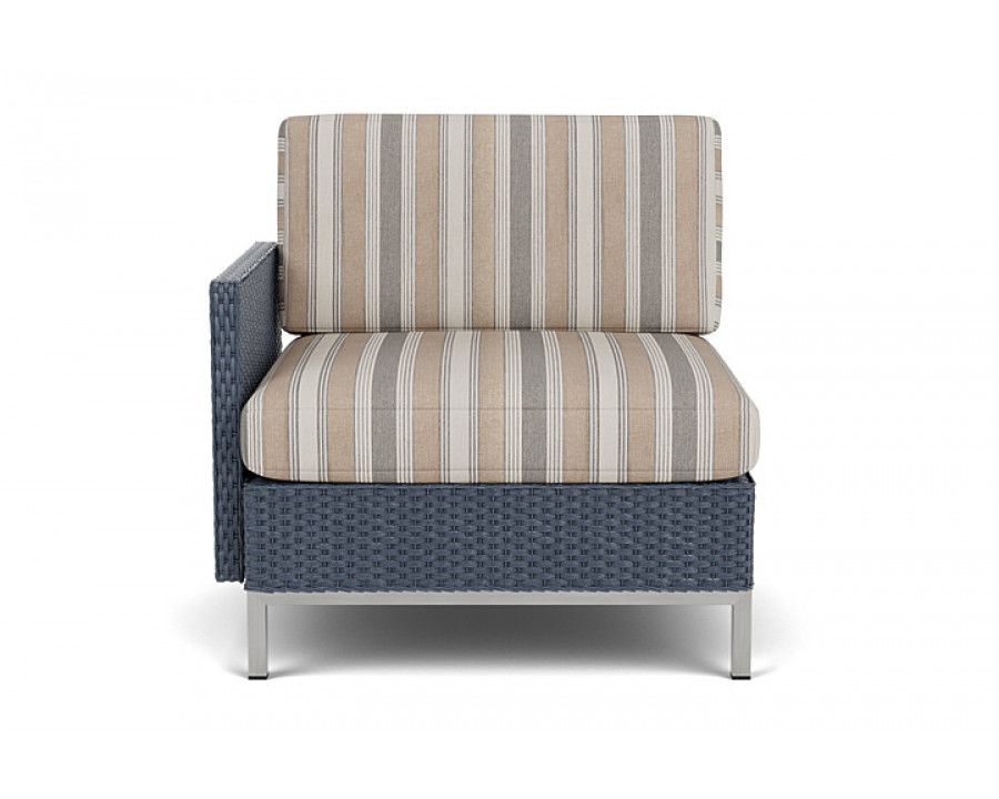 Lloyd Flanders™ Elements Right Arm Lounge Chair with Loom Arm and Back - Denim Blue