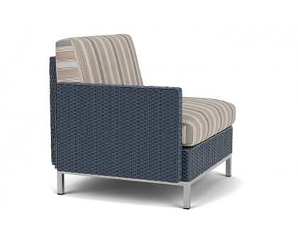 Lloyd Flanders™ Elements Right Arm Lounge Chair with Loom Arm and Back - Denim Blue