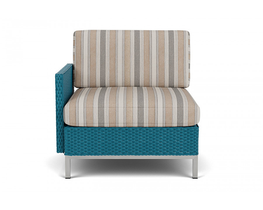 Lloyd Flanders™ Elements Right Arm Lounge Chair with Loom Arm and Back - Peacock