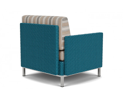 Lloyd Flanders™ Elements Right Arm Lounge Chair with Loom Arm and Back - Peacock