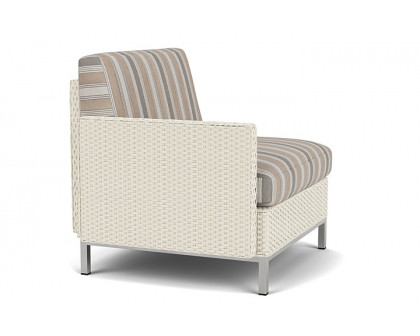 Lloyd Flanders™ Elements Right Arm Lounge Chair with Loom Arm and Back - Ivory