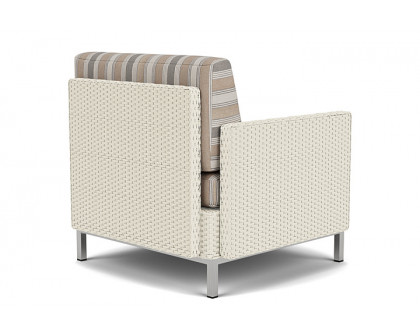 Lloyd Flanders™ Elements Right Arm Lounge Chair with Loom Arm and Back - Ivory