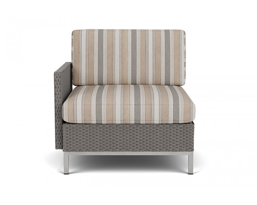 Lloyd Flanders™ Elements Right Arm Lounge Chair with Loom Arm and Back - Pewter