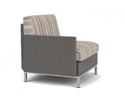 Lloyd Flanders™ Elements Right Arm Lounge Chair with Loom Arm and Back - Pewter