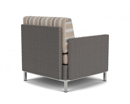 Lloyd Flanders™ Elements Right Arm Lounge Chair with Loom Arm and Back - Pewter