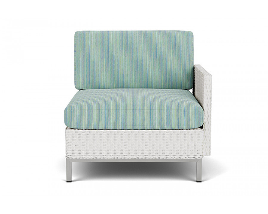 Lloyd Flanders™ Elements  Left Arm Lounge Chair with Loom Arm and Back - Matte White