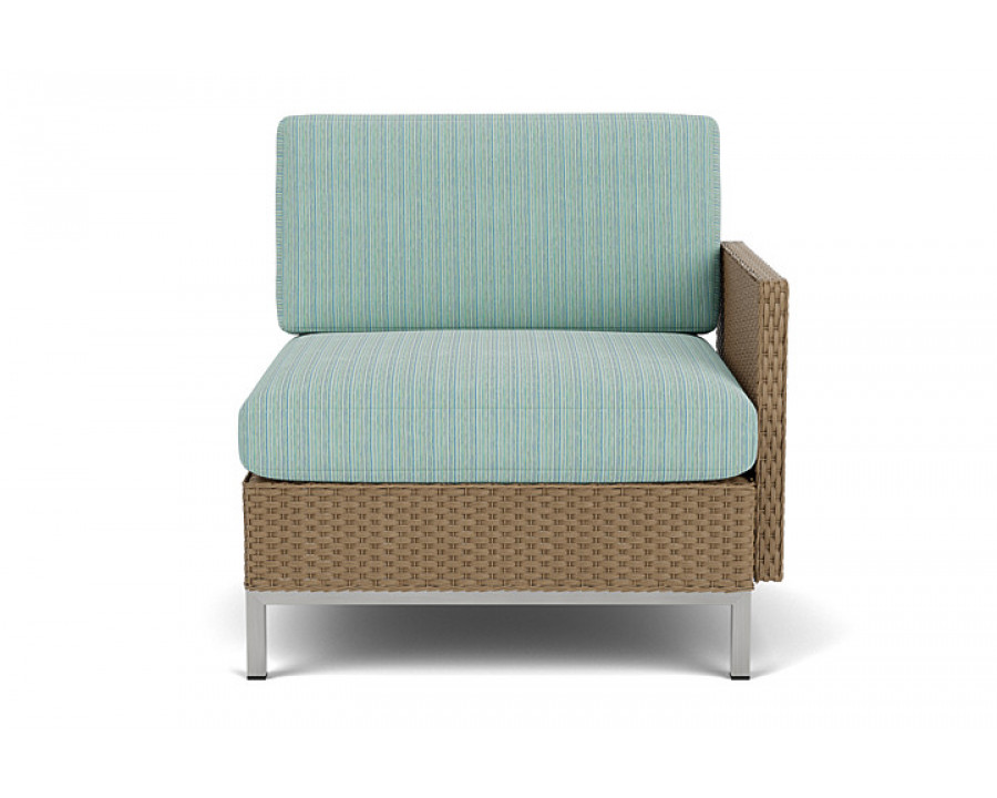 Lloyd Flanders™ Elements  Left Arm Lounge Chair with Loom Arm and Back - Fawn