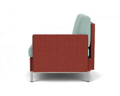 Lloyd Flanders™ Elements  Left Arm Lounge Chair with Loom Arm and Back - Terracotta