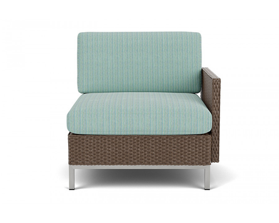 Lloyd Flanders™ Elements  Left Arm Lounge Chair with Loom Arm and Back - Bark